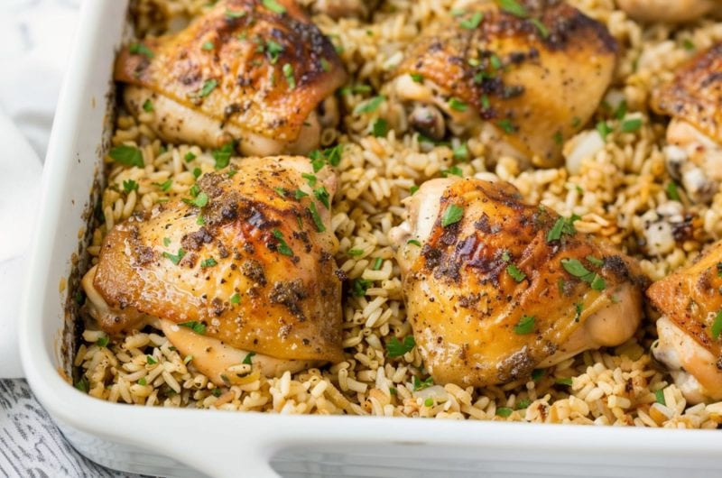 Oven-Baked Chicken and Rice