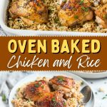 Oven baked chicken and rice