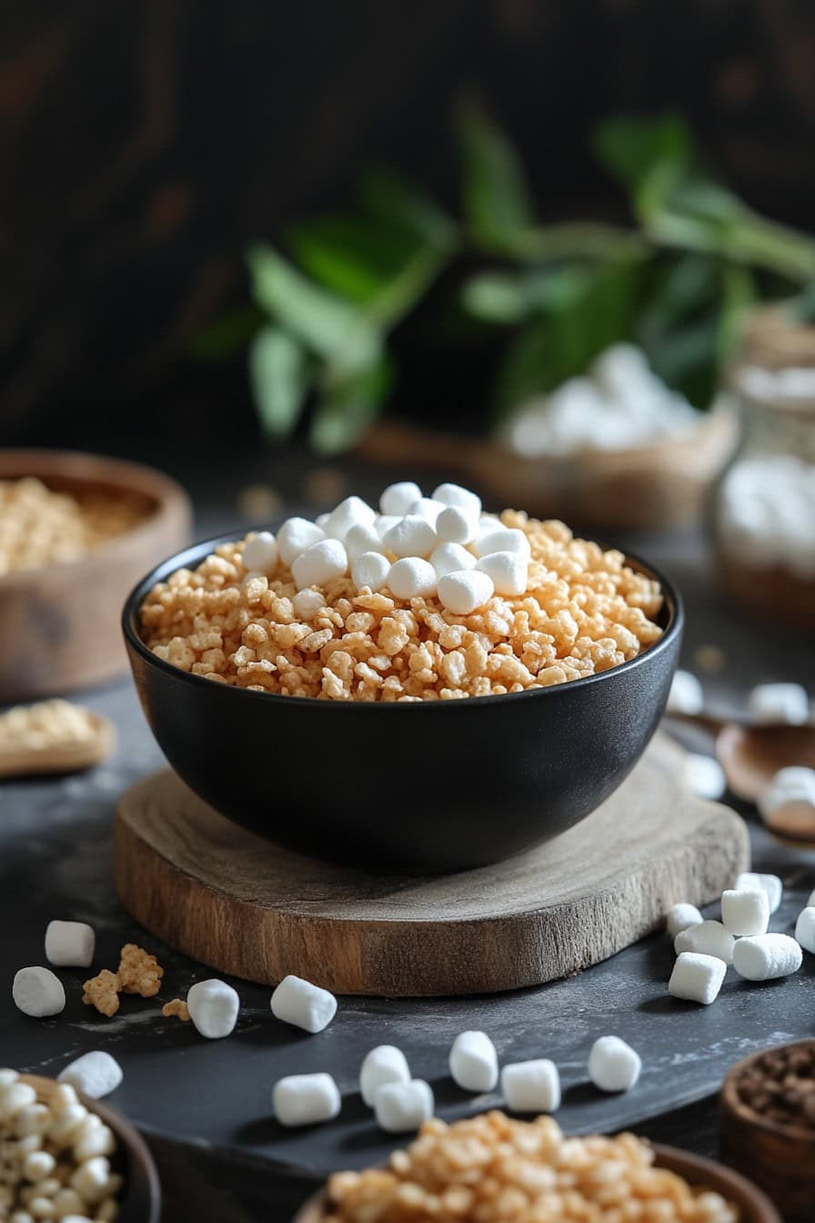 Rice Krispies Cereal in a Bowl with Marshmallows