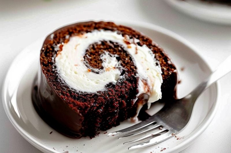 Chocolate Swiss Roll Cake