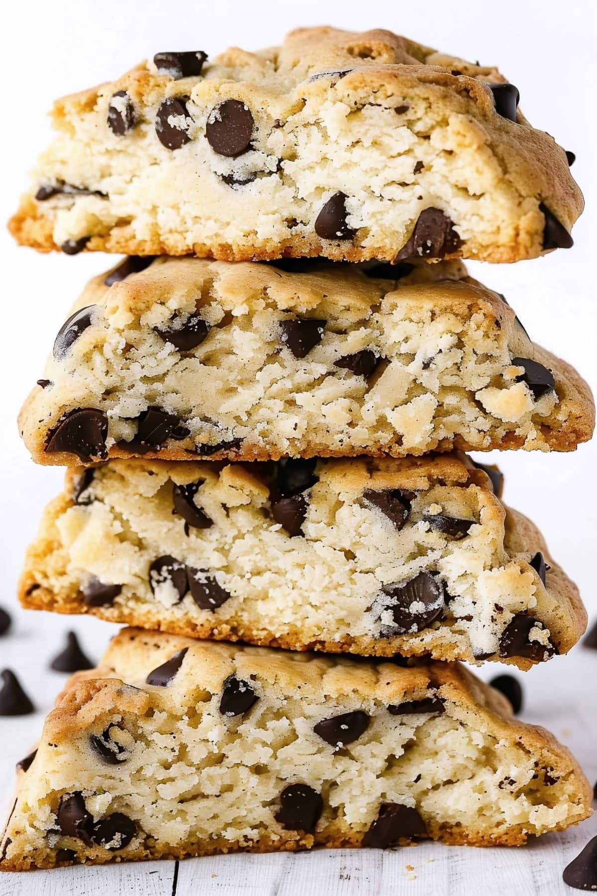 Chocolate Chip Scones Stacked