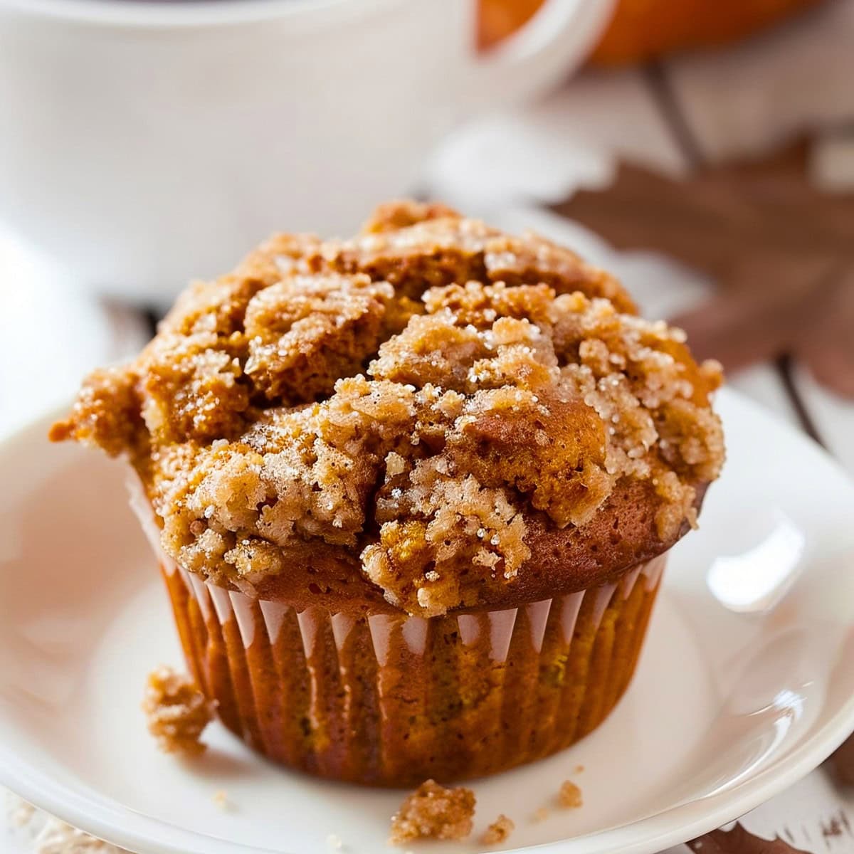 Pumpkin Cream Cheese Muffins Close Up Shot