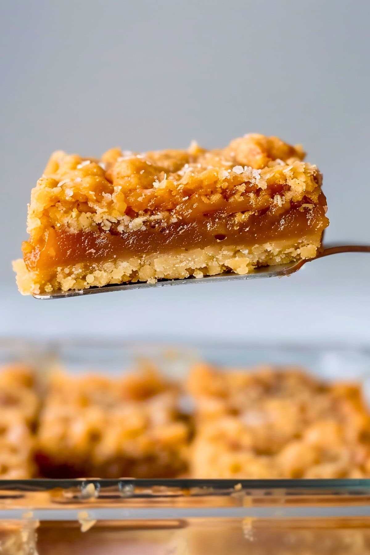 Salted Caramel Butter Bars, Close-up Showing Its Texture.