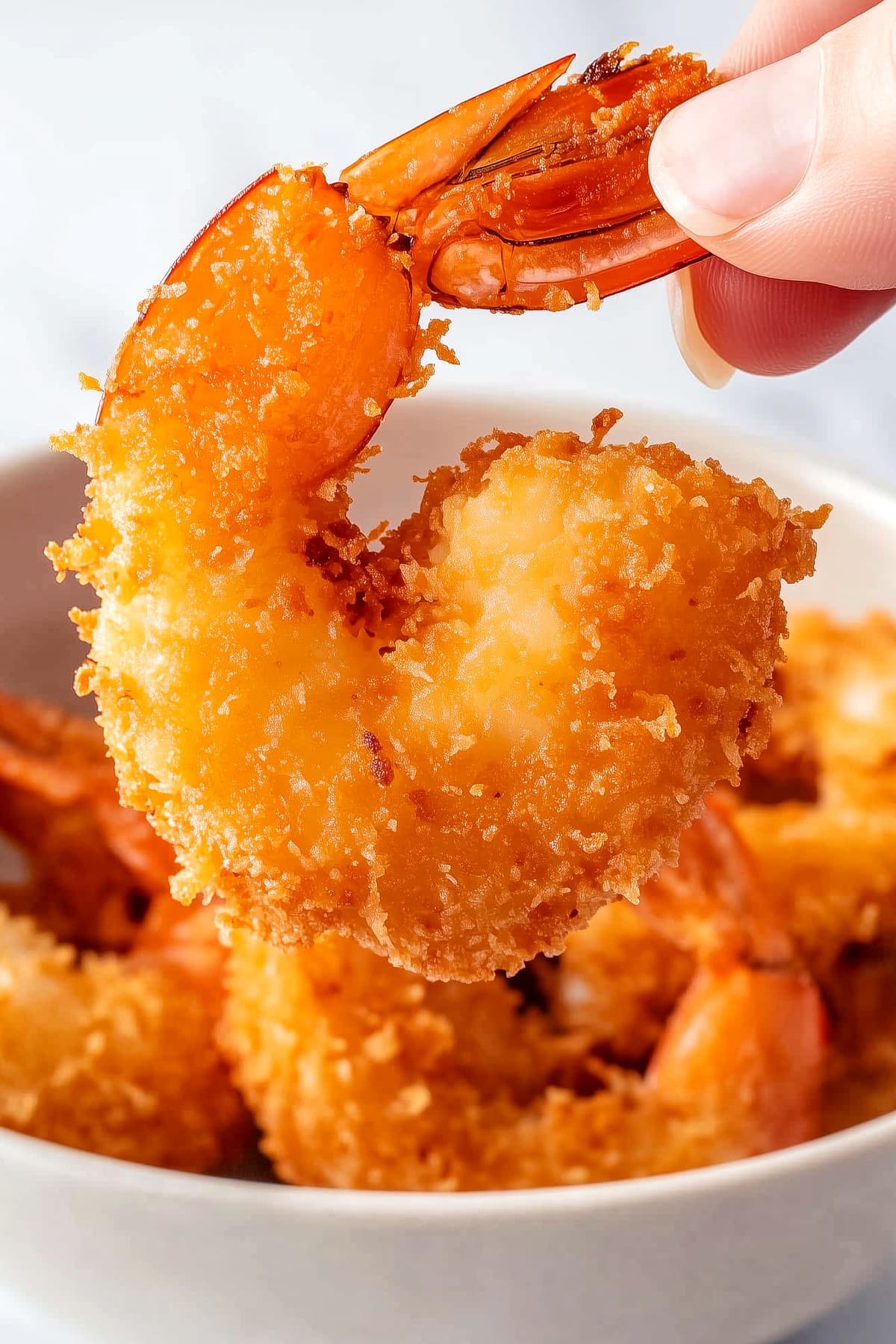 Crispy golden coconut shrimp