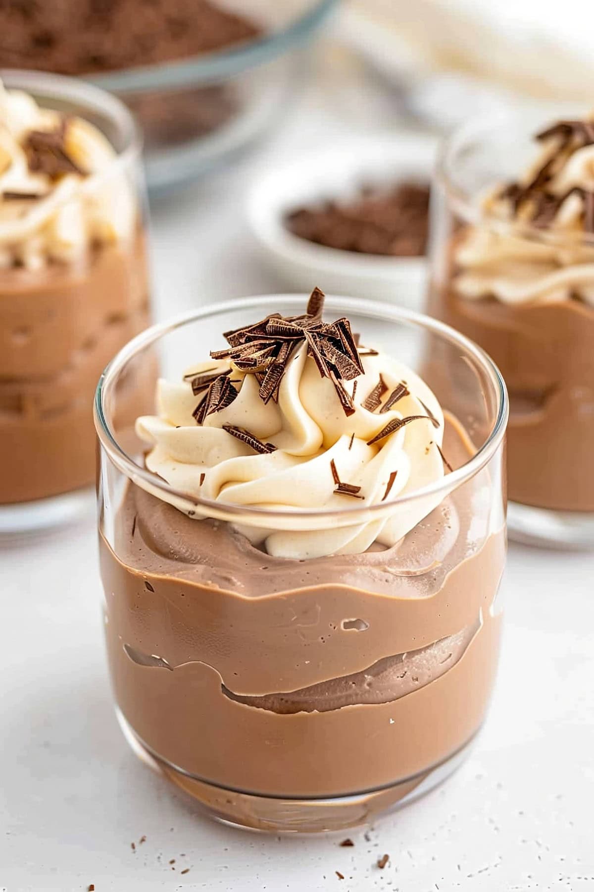 Baileys Chocolate Mousse with Whipped Cream.