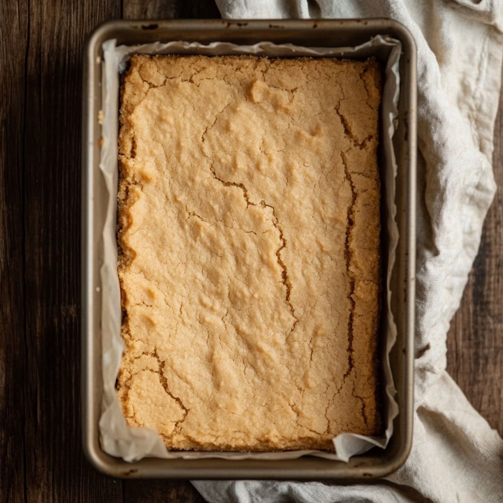 Shortbread cookie crust for coconut cream bars