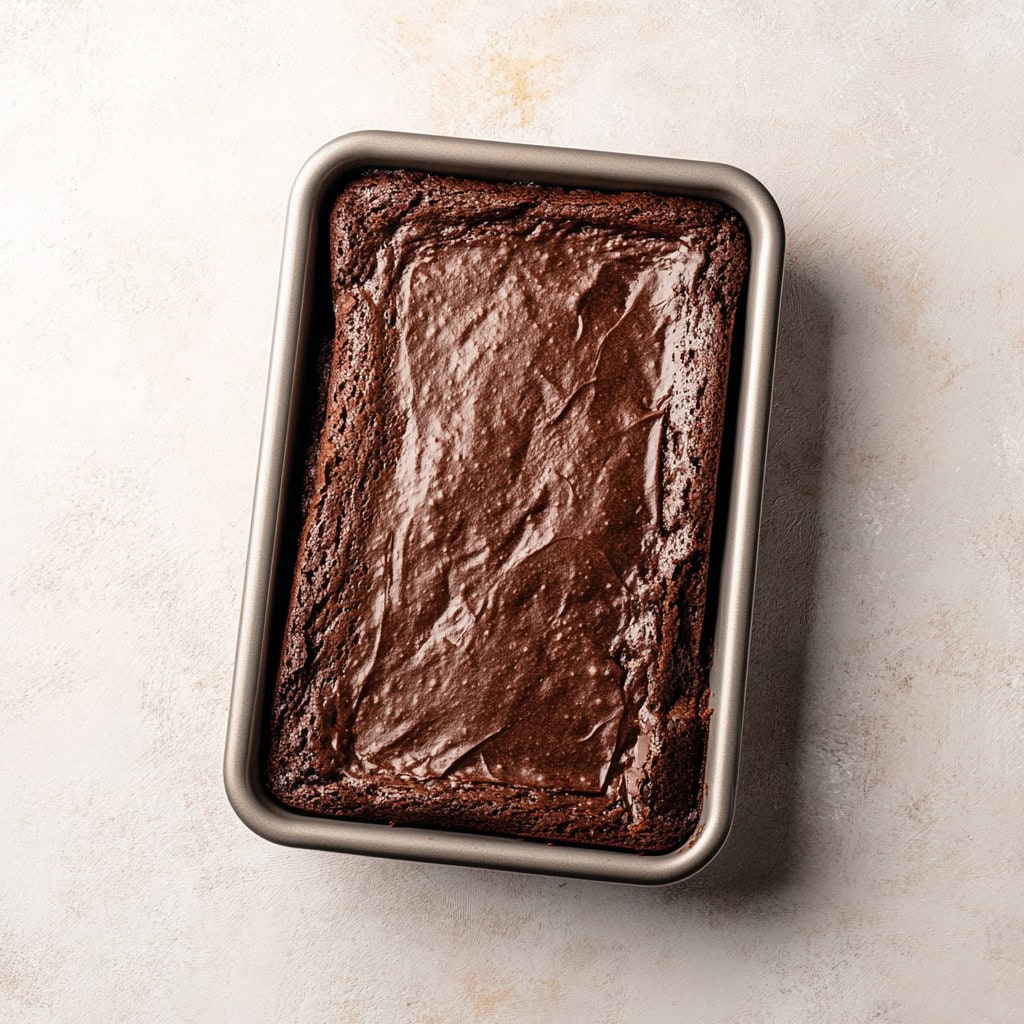 Chocolate Sheet Cake, top view