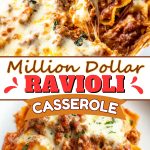 Million dollar ravioli casserole.