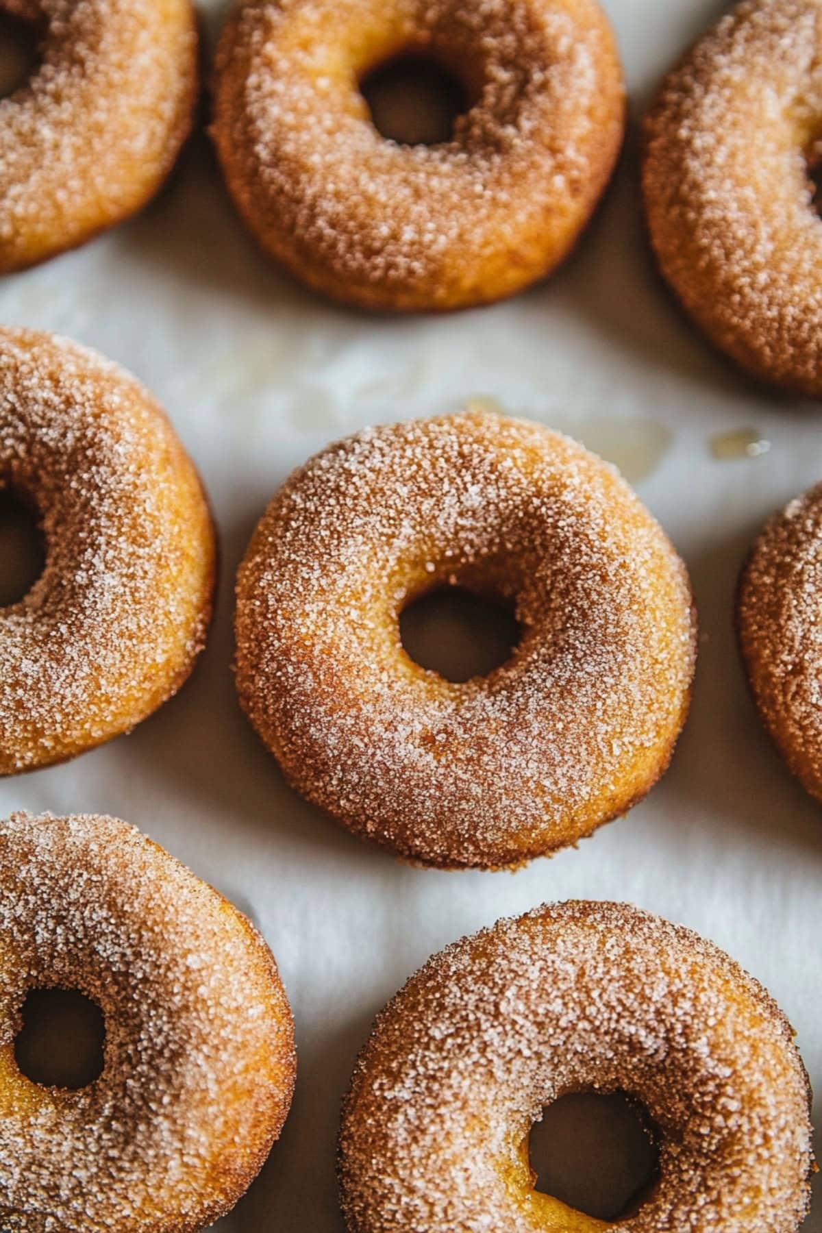 Baked Apple Cider Donuts, close up