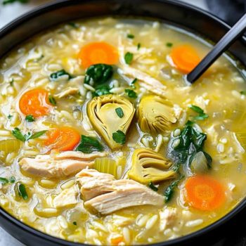 Lemon Chicken Artichoke Soup