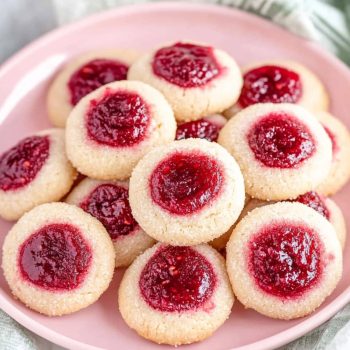 Raspberry Thumbprint Cookies