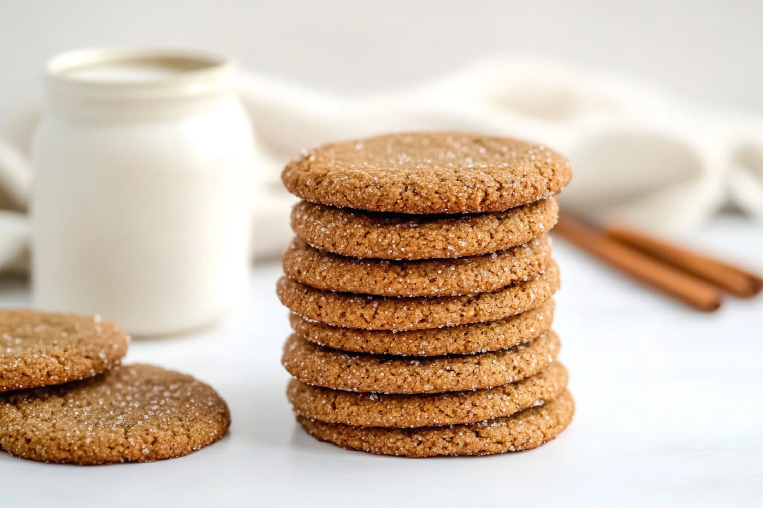 Stack of Gingersnap Cookies