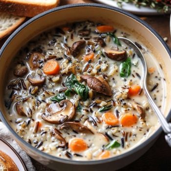 Creamy Wild Rice and Mushroom Soup